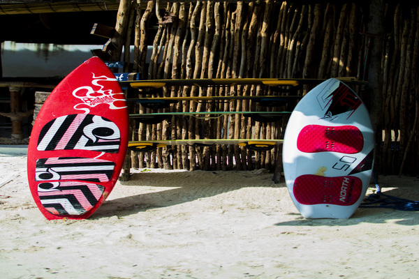 Kite and surfboard
